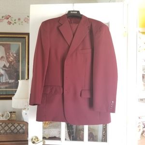 Men's Burgundy Suit with Pants